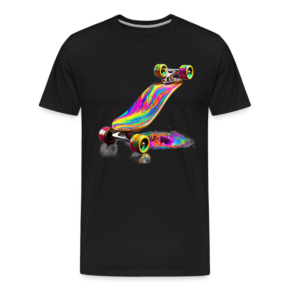 Skateboard Grafitti - Männer Premium Bio T-Shirt - Schwarz