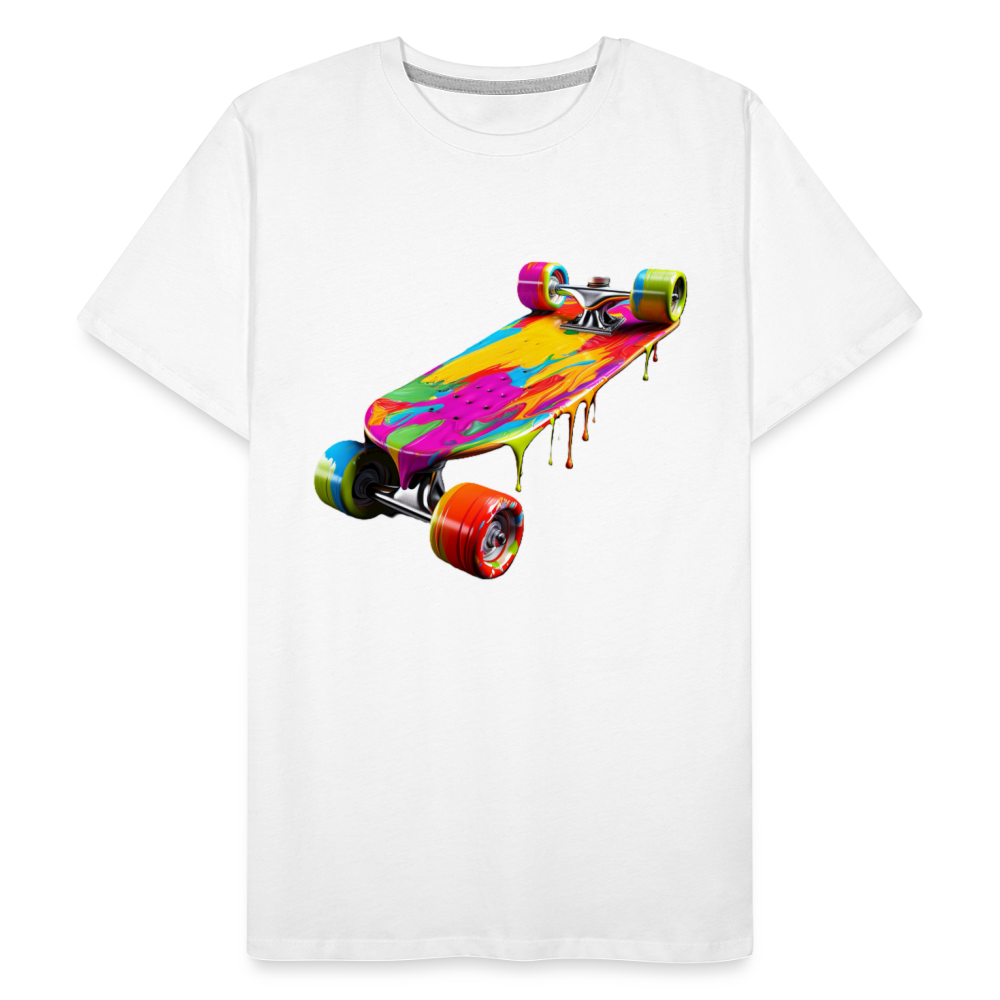 Skateboard Grafitti - Männer Premium Bio T-Shirt - Weiß