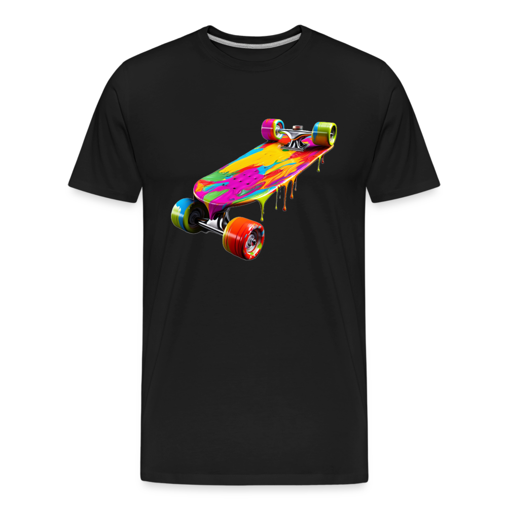 Skateboard Grafitti - Männer Premium Bio T-Shirt - Schwarz