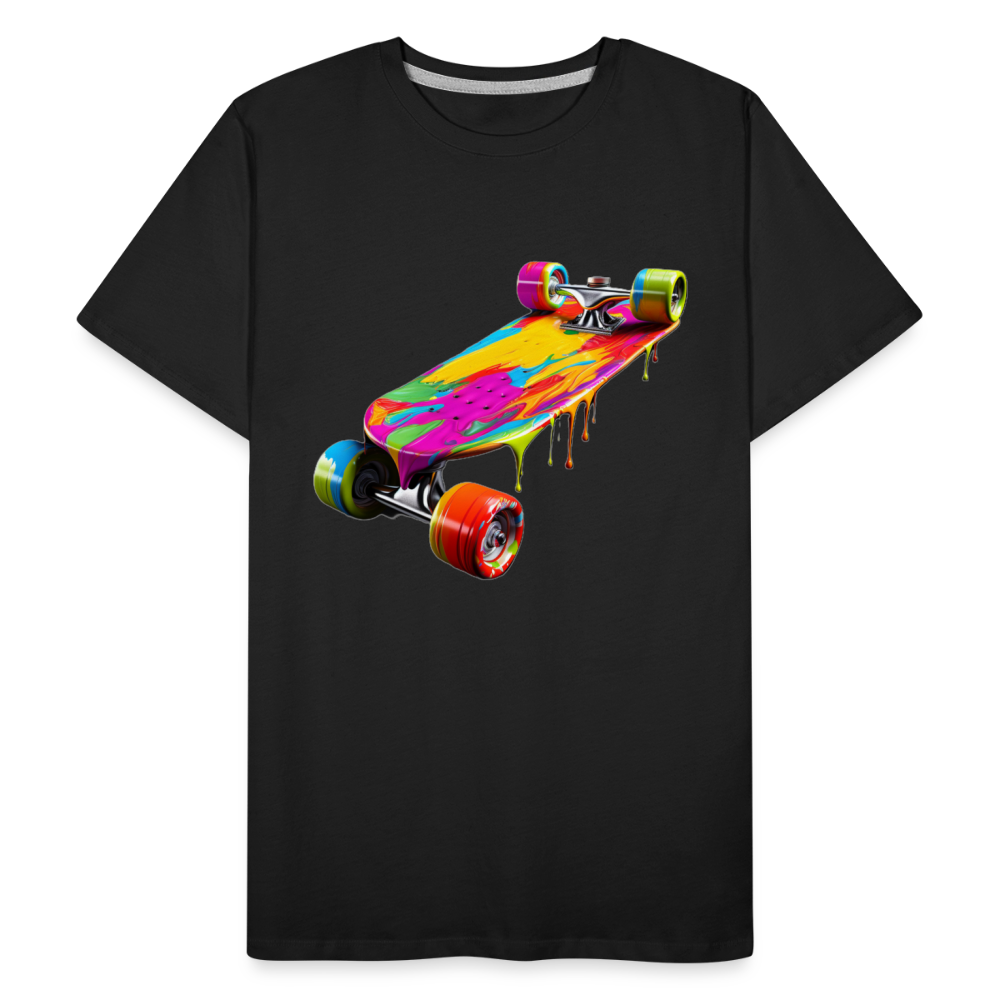 Skateboard Grafitti - Männer Premium Bio T-Shirt - Schwarz