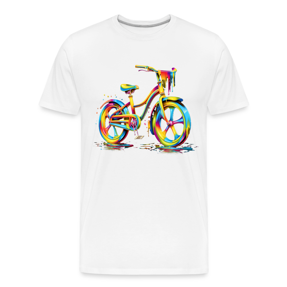 Bike Grafitti - Männer Premium Bio T-Shirt - Weiß