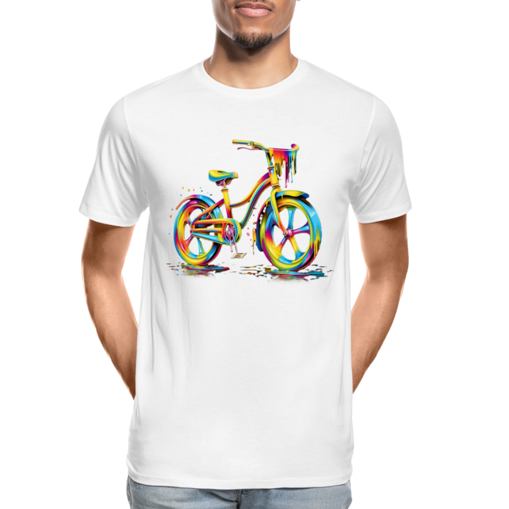 Bike Grafitti - Männer Premium Bio T-Shirt - Weiß