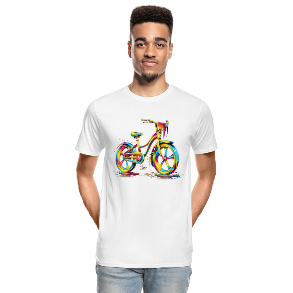 Bike Grafitti - Männer Premium Bio T-Shirt - Weiß