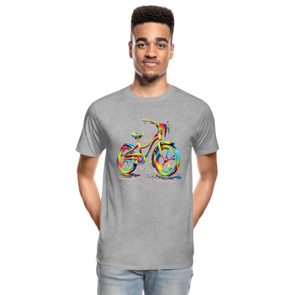 Bike Grafitti - Männer Premium Bio T-Shirt - Grau meliert