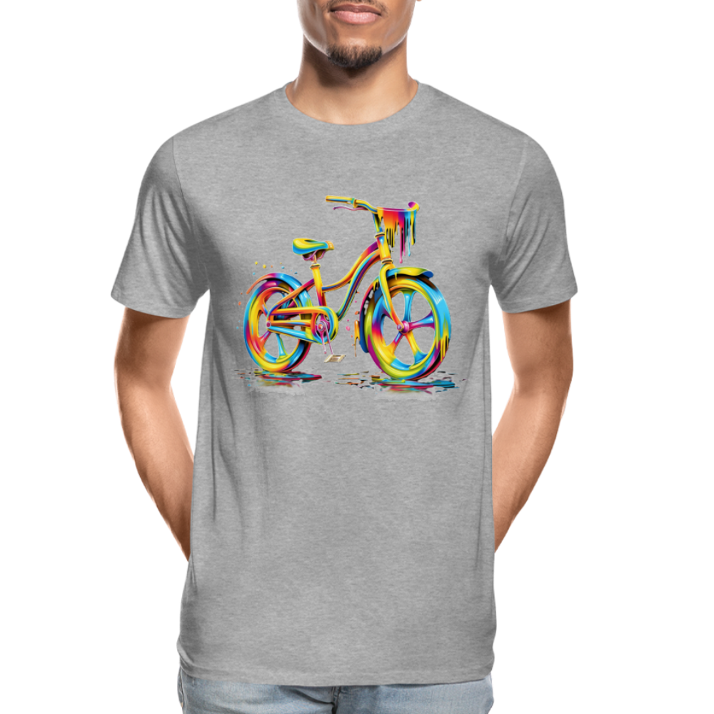 Bike Grafitti - Männer Premium Bio T-Shirt - Grau meliert