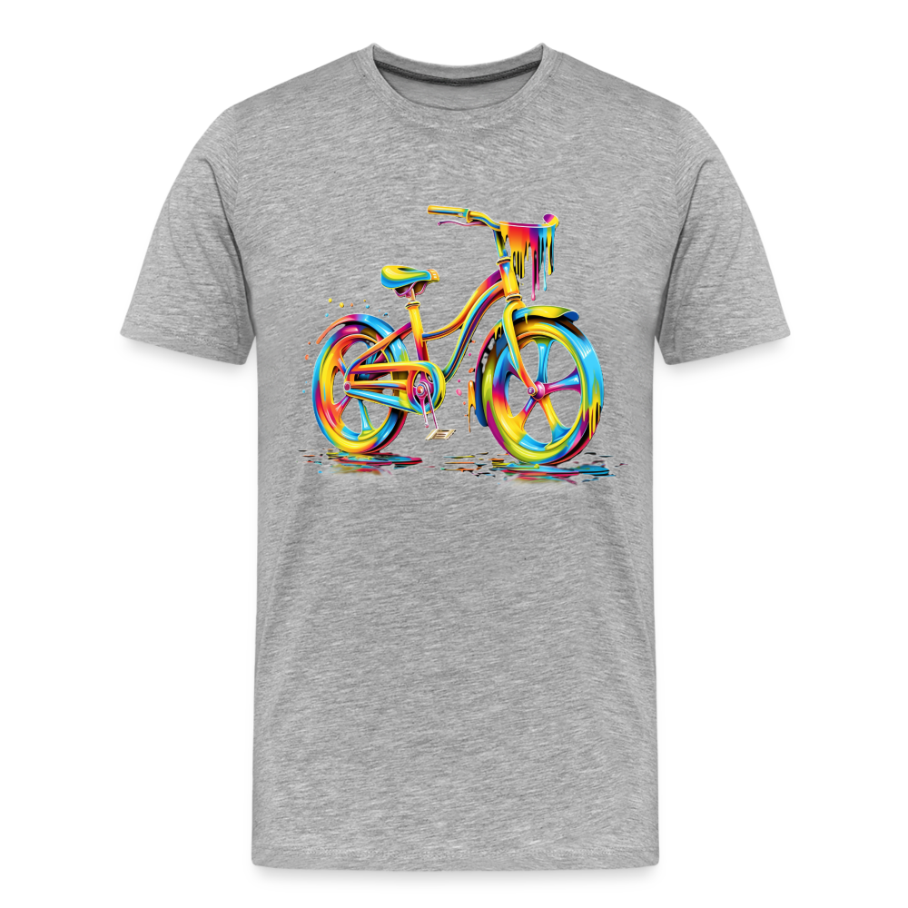 Bike Grafitti - Männer Premium Bio T-Shirt - Grau meliert