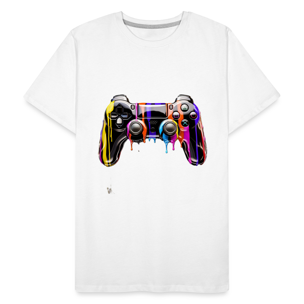 Controller Grafitti - Männer Premium Bio T-Shirt - Weiß