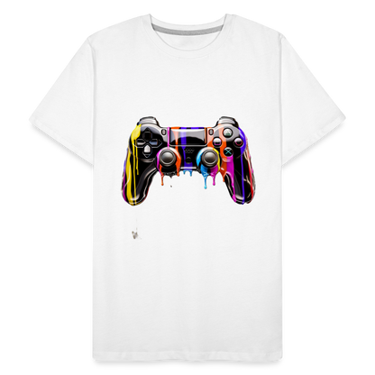 Controller Grafitti - Männer Premium Bio T-Shirt - Weiß