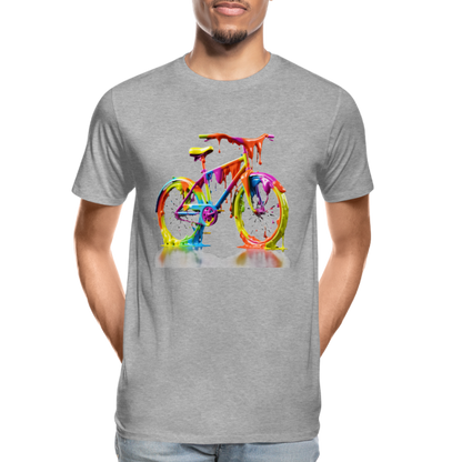 Bike Grafitti - Männer Premium Bio T-Shirt - Grau meliert