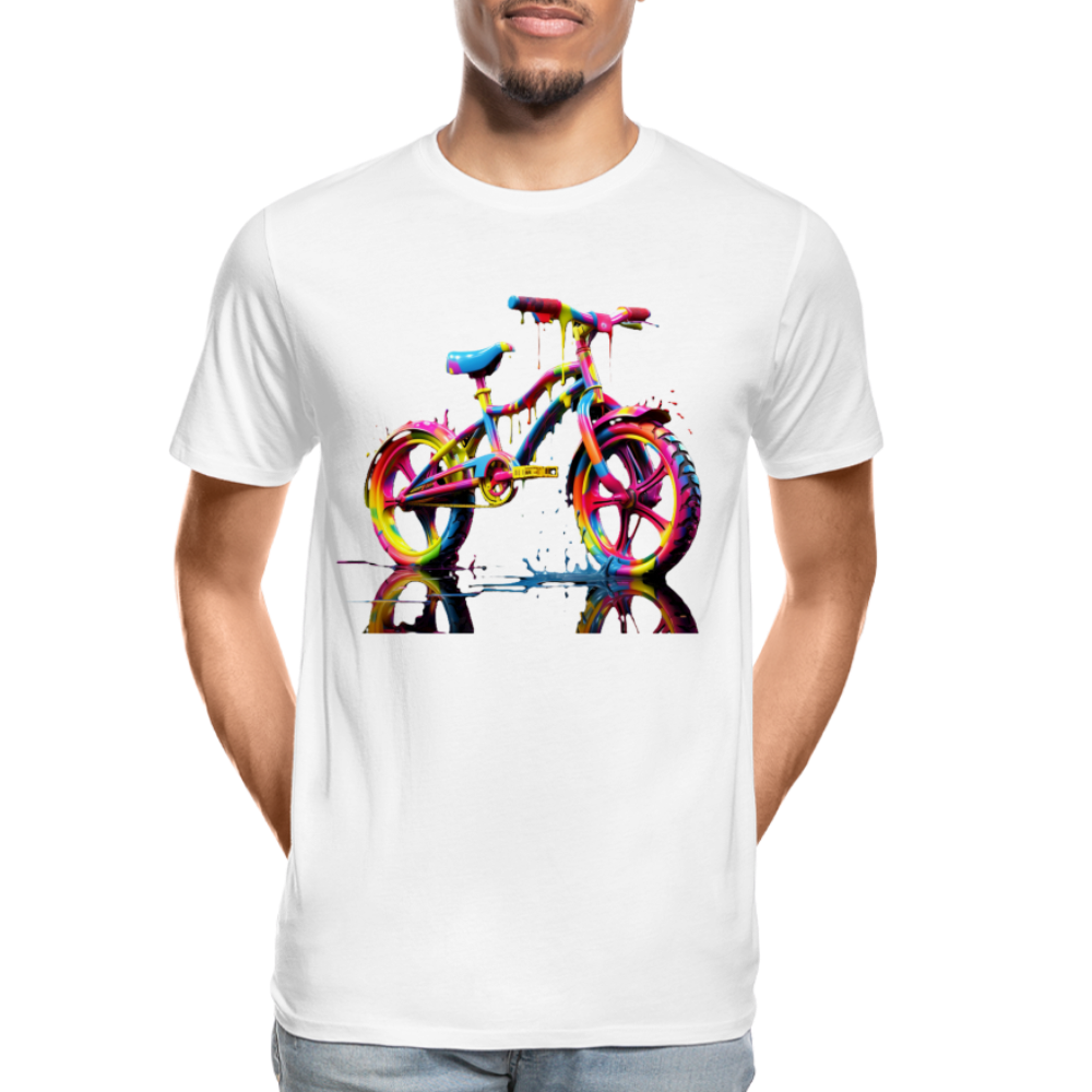 Bike Grafitti - Männer Premium Bio T-Shirt - Weiß