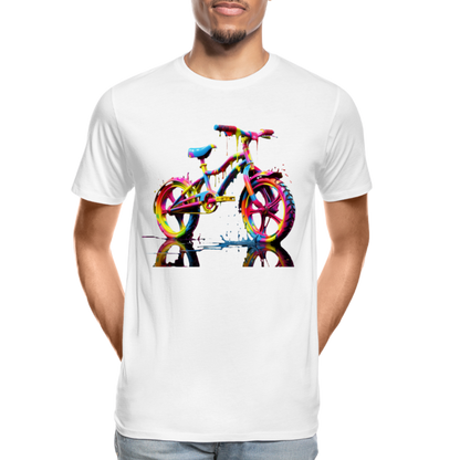 Bike Grafitti - Männer Premium Bio T-Shirt - Weiß