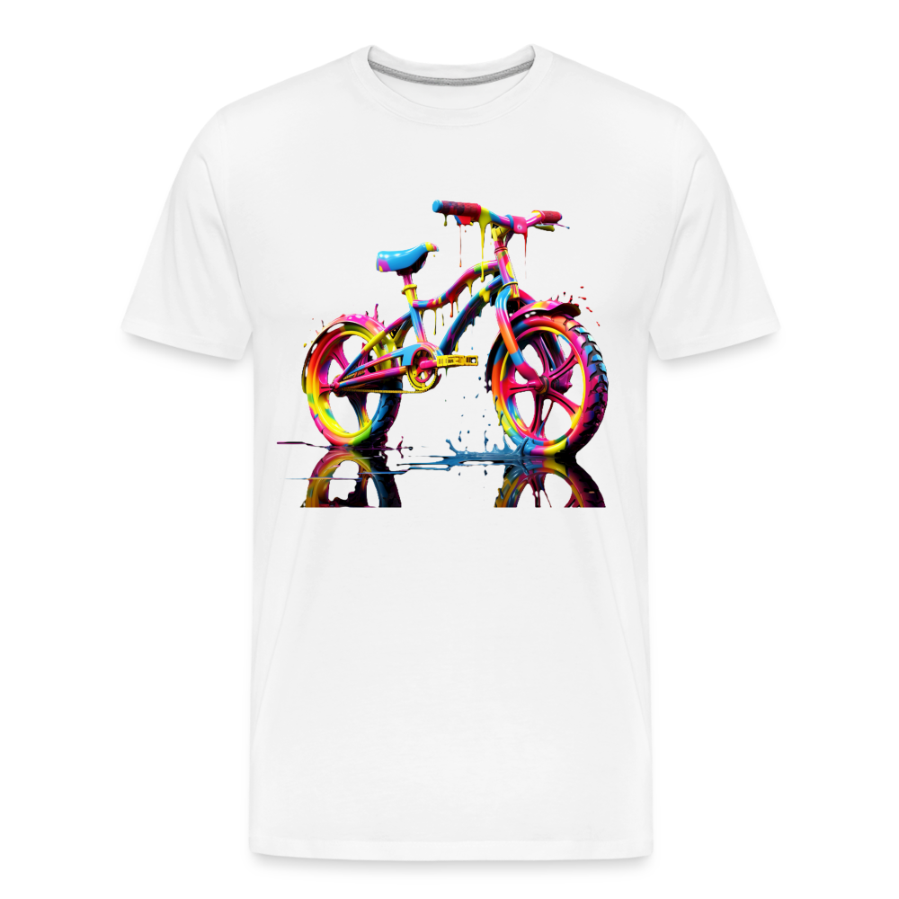 Bike Grafitti - Männer Premium Bio T-Shirt - Weiß