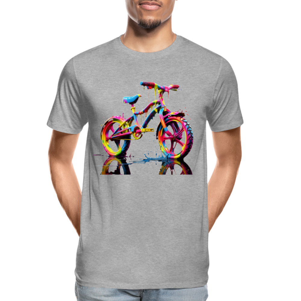 Bike Grafitti - Männer Premium Bio T-Shirt - Grau meliert