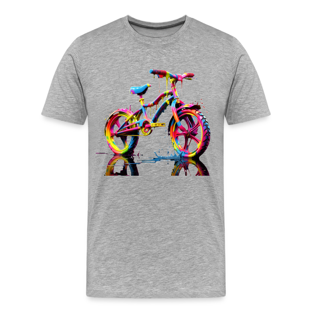 Bike Grafitti - Männer Premium Bio T-Shirt - Grau meliert