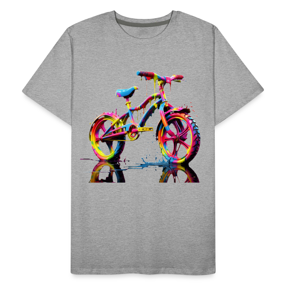 Bike Grafitti - Männer Premium Bio T-Shirt - Grau meliert