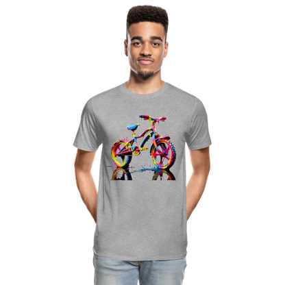Bike Grafitti - Männer Premium Bio T-Shirt - Grau meliert