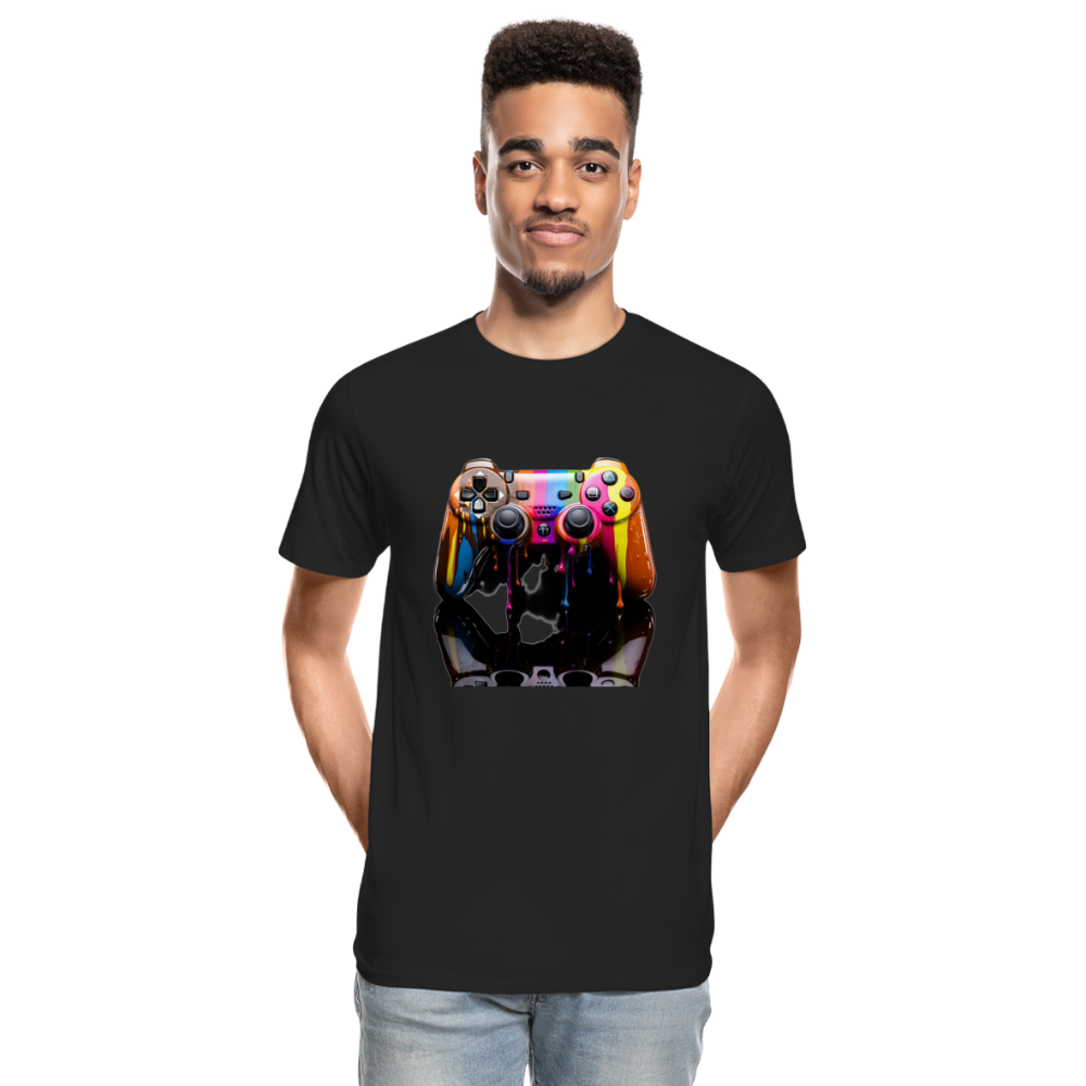 Controller Grafitti - Männer Premium Bio T-Shirt - Schwarz