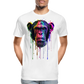 Schimpanse Grafitti - Männer Premium Bio T-Shirt - Weiß