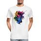 Löwe Grafitti - Männer Premium Bio T-Shirt - Weiß