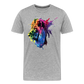 Löwe Grafitti - Männer Premium Bio T-Shirt - Grau meliert