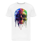 Skull Grafitti - Männer Premium Bio T-Shirt - Weiß