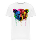 Grizzly Grafitti - Männer Premium Bio T-Shirt - Weiß