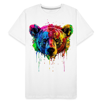 Grizzly Grafitti - Männer Premium Bio T-Shirt - Weiß