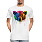 Grizzly Grafitti - Männer Premium Bio T-Shirt - Weiß