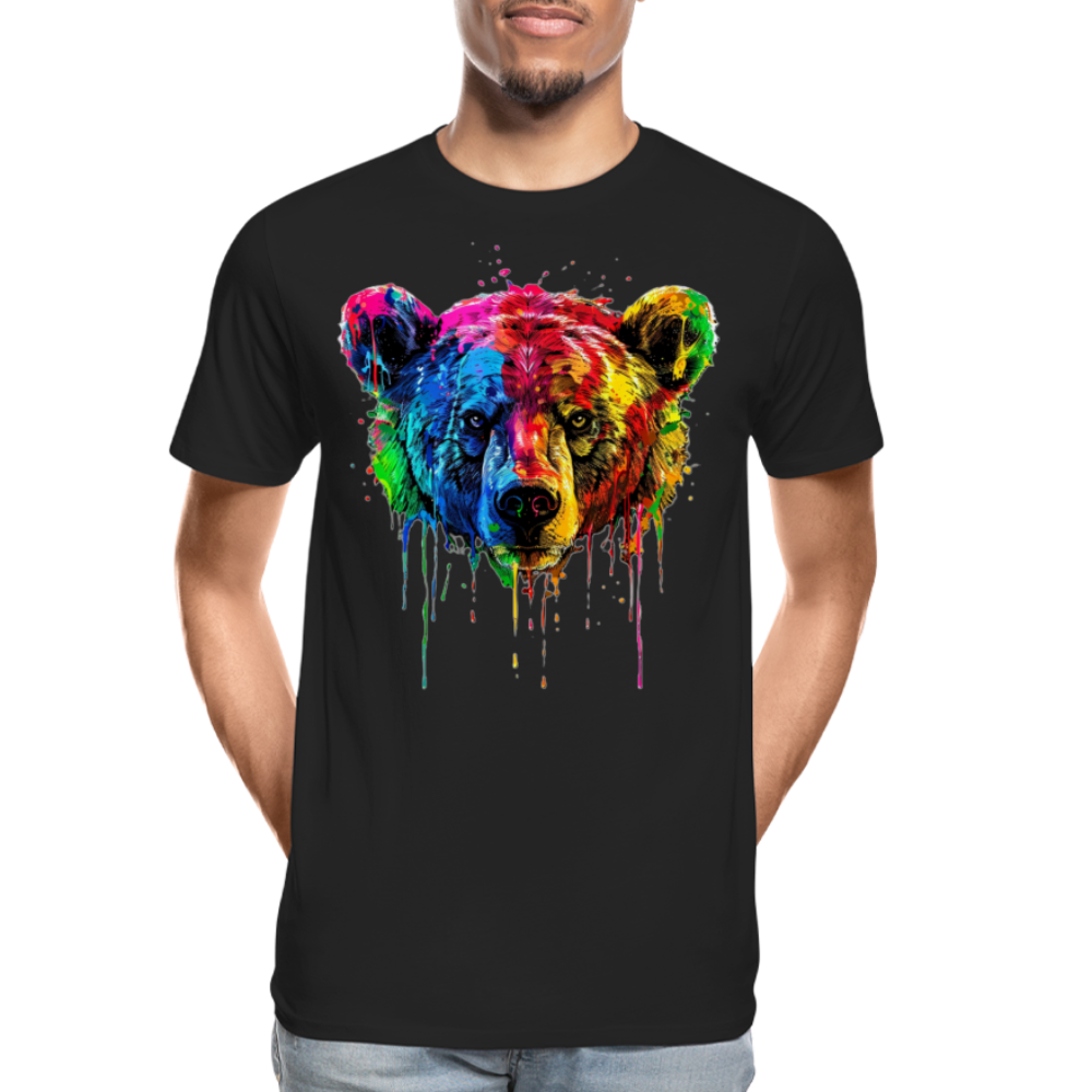 Grizzly Grafitti - Männer Premium Bio T-Shirt - Schwarz