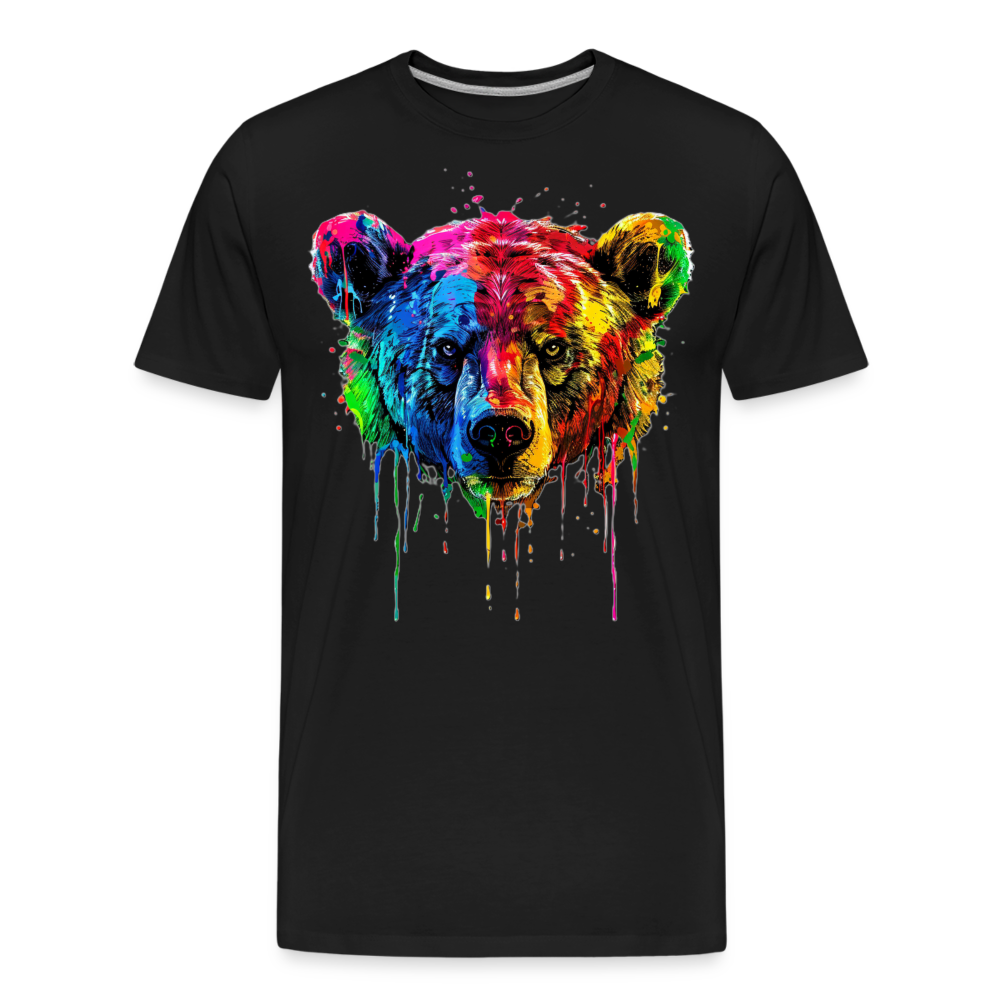 Grizzly Grafitti - Männer Premium Bio T-Shirt - Schwarz