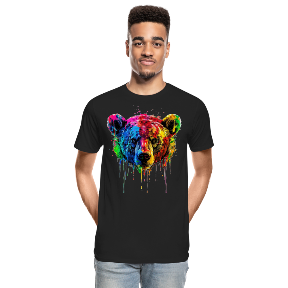 Grizzly Grafitti - Männer Premium Bio T-Shirt - Schwarz