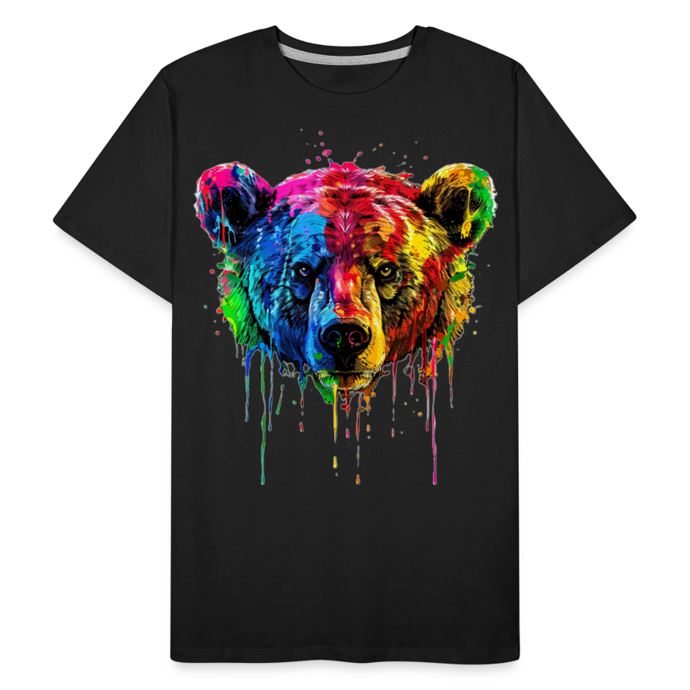 Grizzly Grafitti - Männer Premium Bio T-Shirt - Schwarz