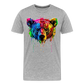 Grizzly Grafitti - Männer Premium Bio T-Shirt - Grau meliert