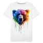 Grizzly Grafitti - Männer Premium Bio T-Shirt - Weiß