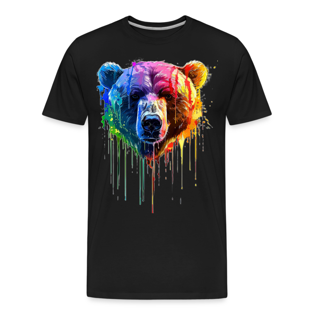 Grizzly Grafitti - Männer Premium Bio T-Shirt - Schwarz