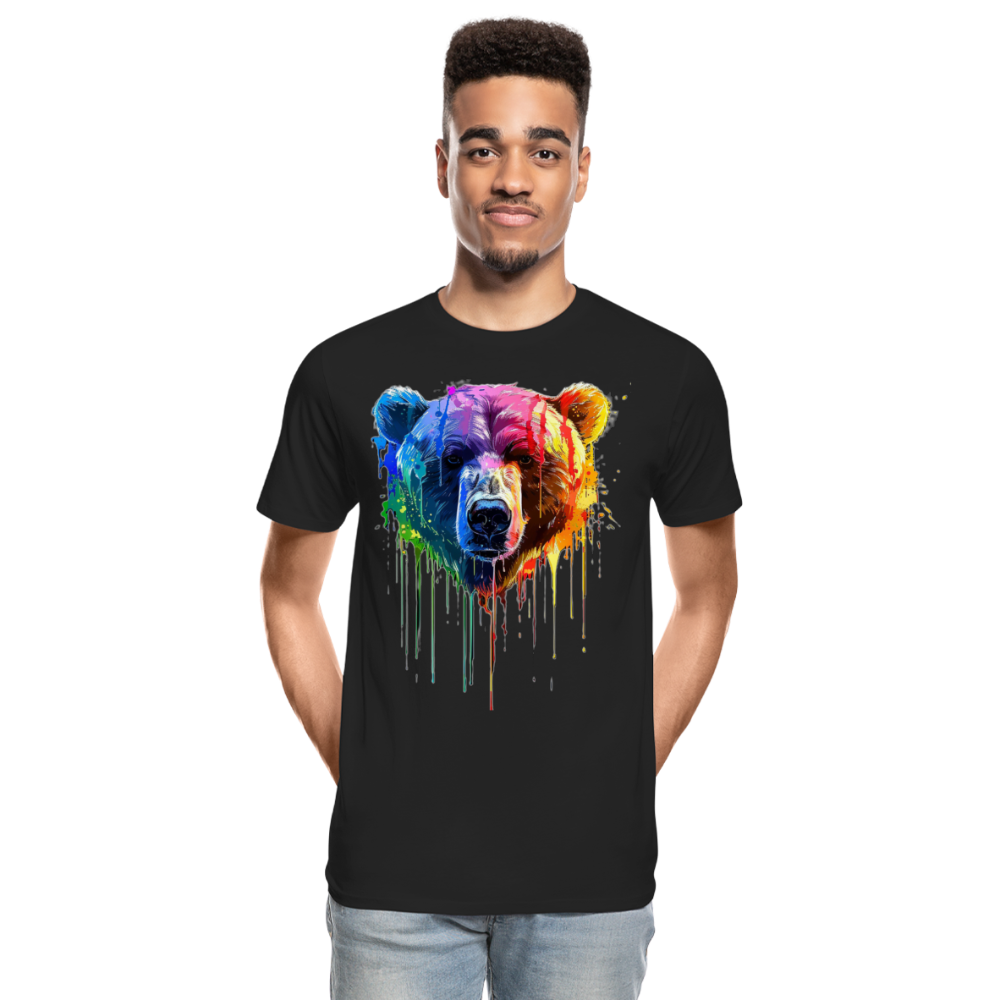 Grizzly Grafitti - Männer Premium Bio T-Shirt - Schwarz