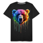 Grizzly Grafitti - Männer Premium Bio T-Shirt - Schwarz