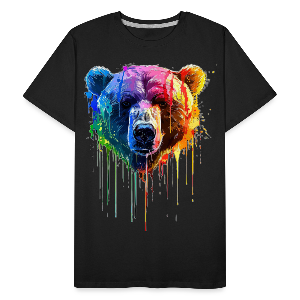 Grizzly Grafitti - Männer Premium Bio T-Shirt - Schwarz