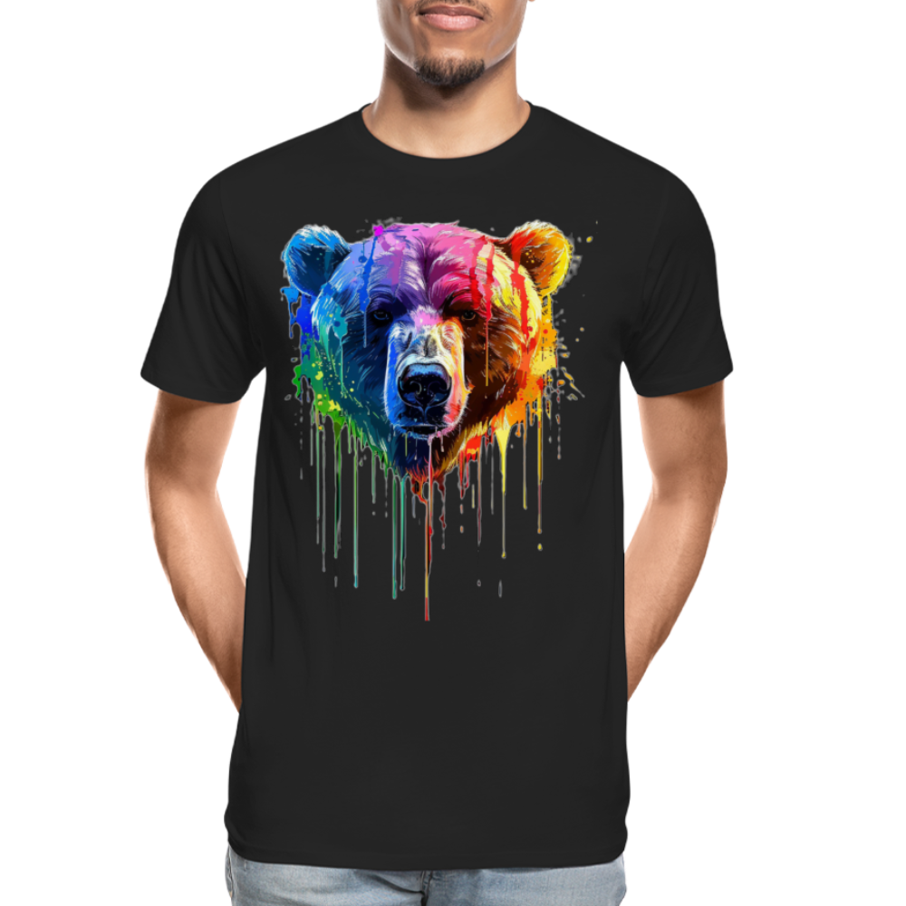 Grizzly Grafitti - Männer Premium Bio T-Shirt - Schwarz