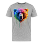 Grizzly Grafitti - Männer Premium Bio T-Shirt - Grau meliert