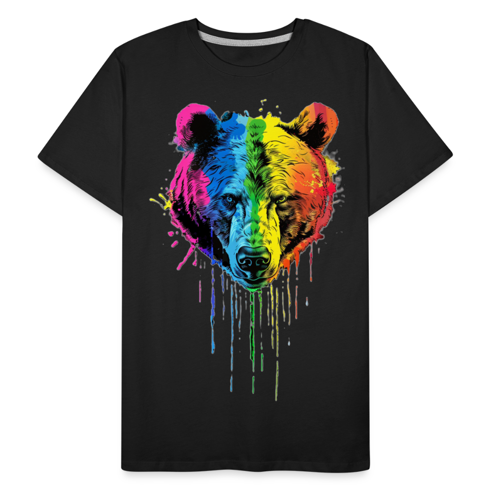 Grizzly Grafitti - Männer Premium Bio T-Shirt - Schwarz