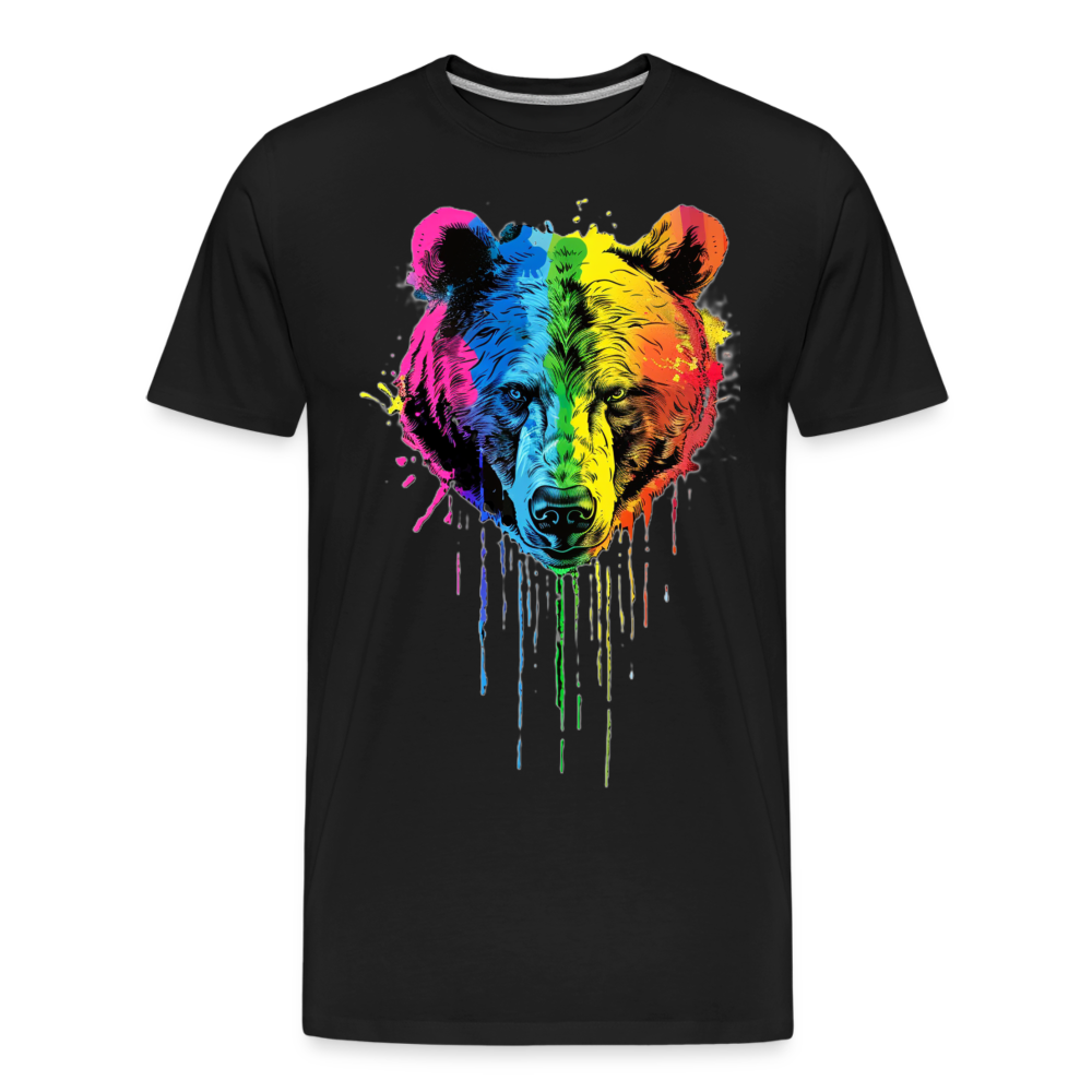 Grizzly Grafitti - Männer Premium Bio T-Shirt - Schwarz