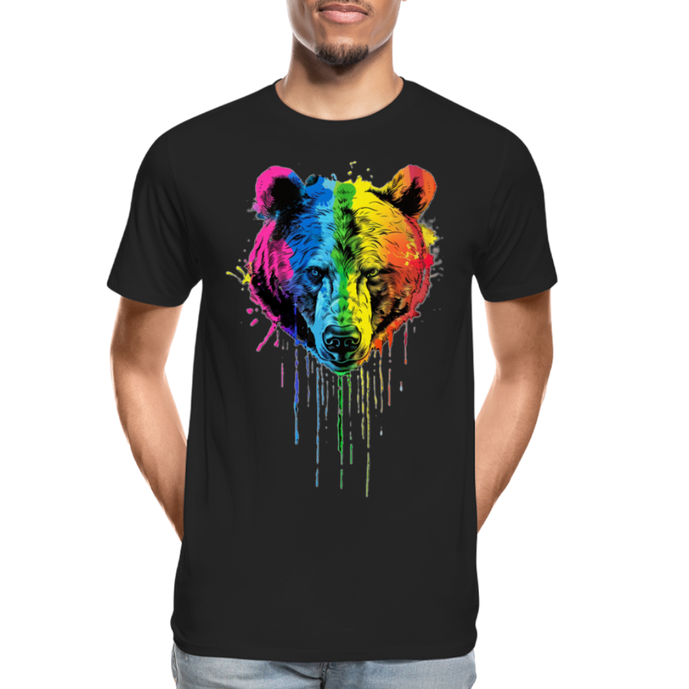 Grizzly Grafitti - Männer Premium Bio T-Shirt - Schwarz