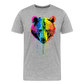 Grizzly Grafitti - Männer Premium Bio T-Shirt - Grau meliert